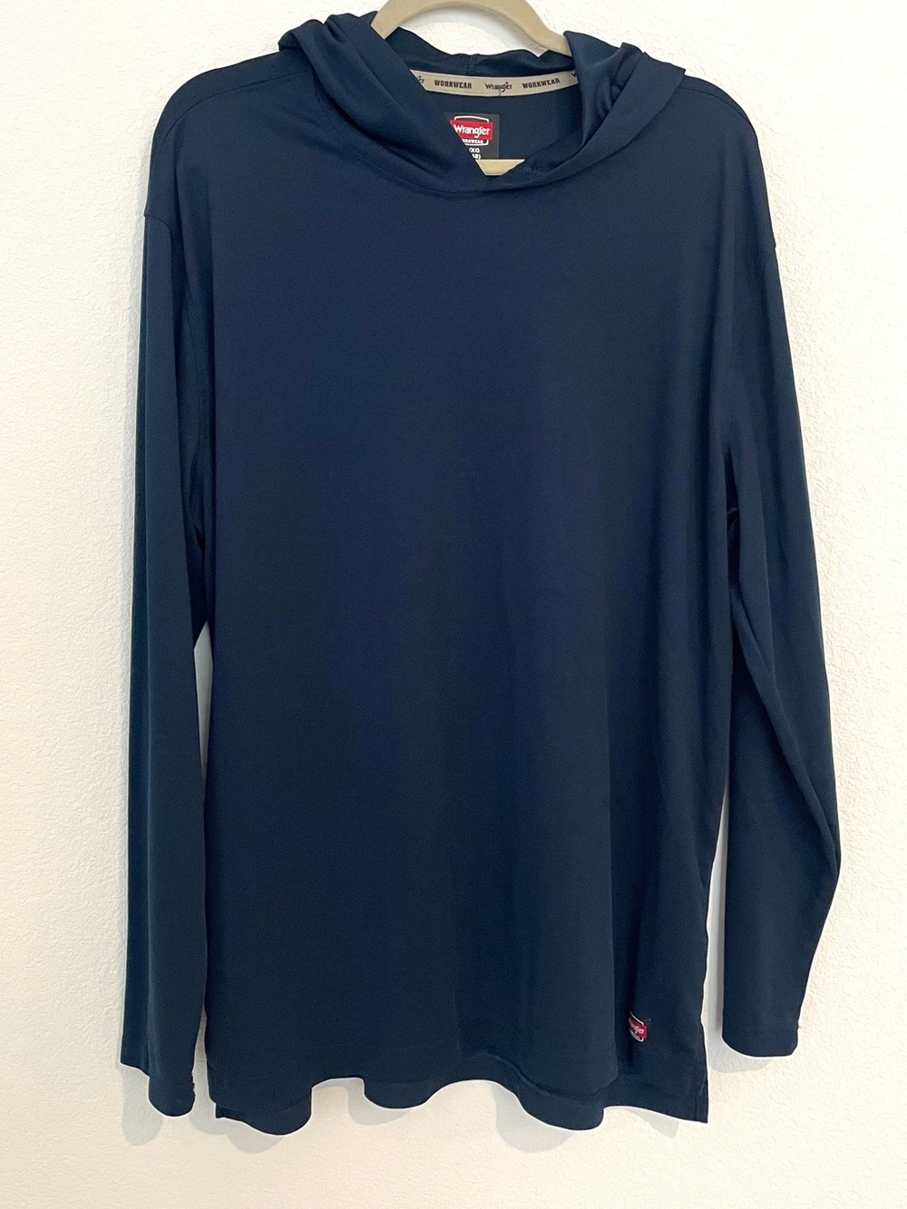 Wrangler Men's XL Dark Navy Hooded Long-Sleeve Shirt